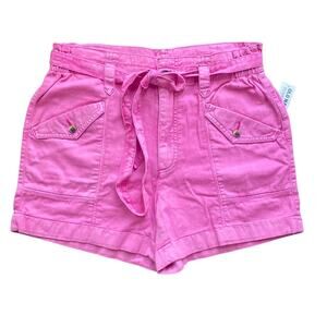 OLD NAVY Shorts Women’s Size Medium Pink Paperbag Tie Waist NEW
